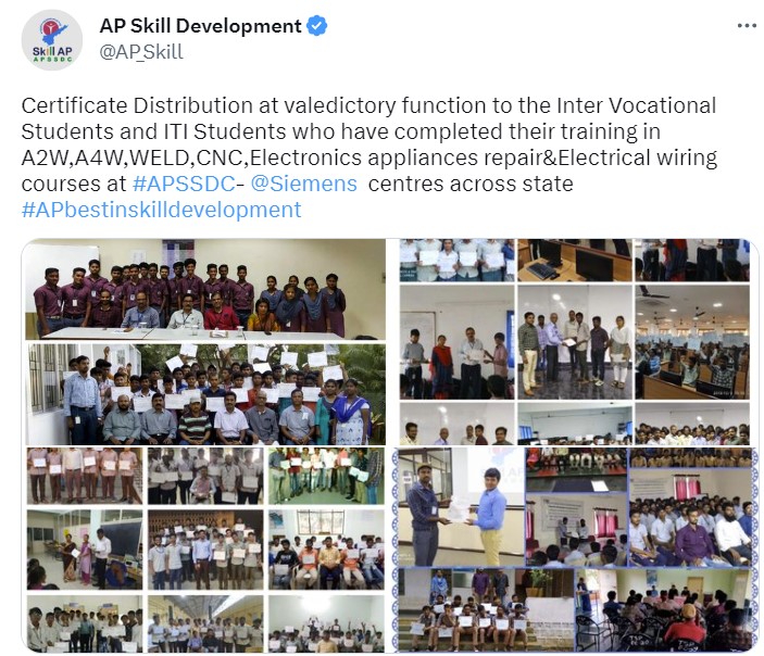 AndhraFact's tweet photo. 2/20
SIEMENS ద్వారా #JAGAN #APBESTINSKILLDEVELOPMENT అని ప్రచారం చేసుకున్నారు కదరా🙊
తెలంగాణ ఇండస్ట్రీలో జాబ్ వాళ్ళకి కూడా AP SIEMENS ల్యాబ్ లో ట్రైనింగ్ ఇచ్చిన జగనన్న
ఇవ్వాళ ప్లేట్ తిప్పి వాడు చేతులు ఊపుకుంట సొల్లు🤦
PAYTM🐶కి SIEMENS LABS రాత్రికి రాత్రి పనికి రానివి అయ్యాయి https://t.co/u3oKRVlldp
