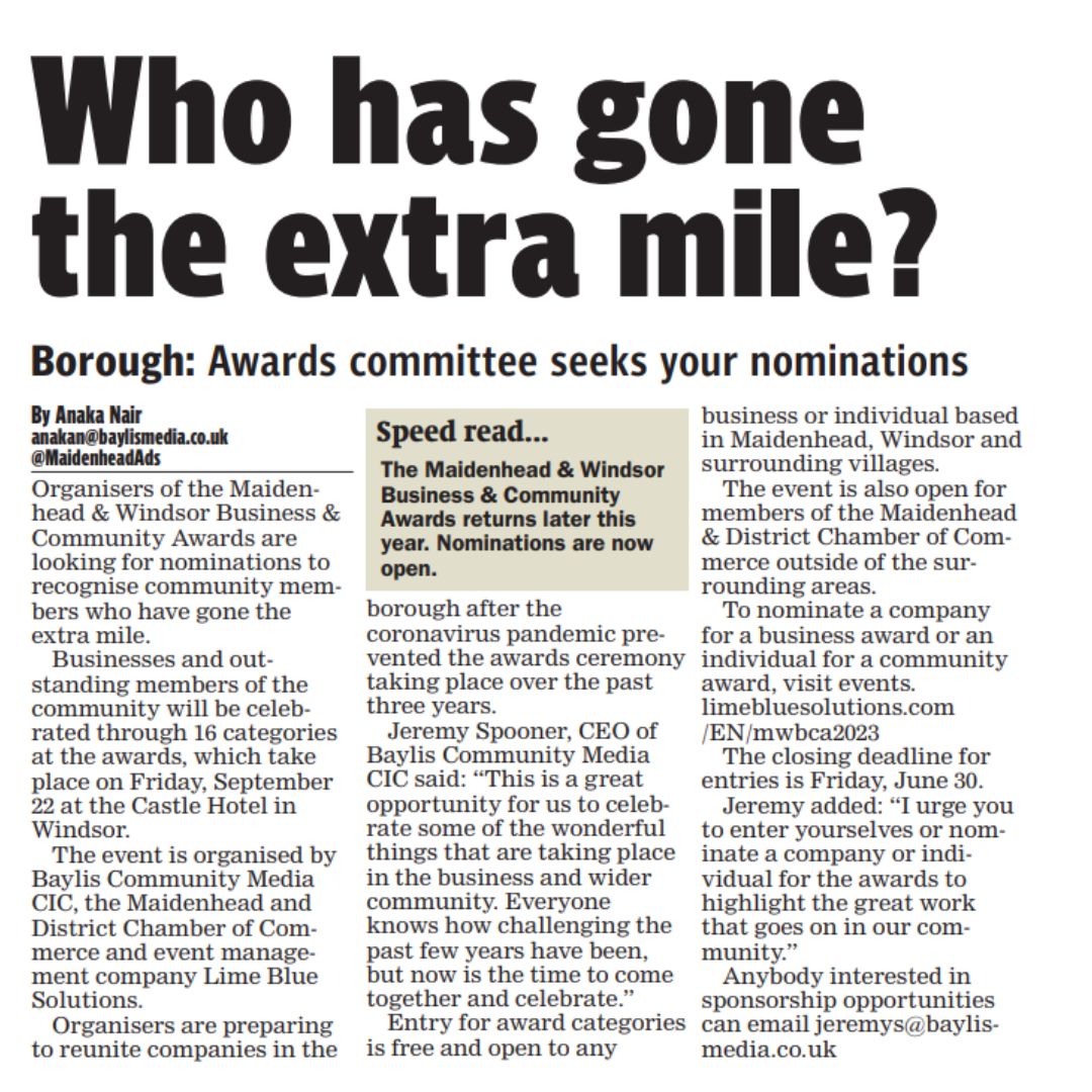 Maidenhead & District Chamber of Commerce tweet media