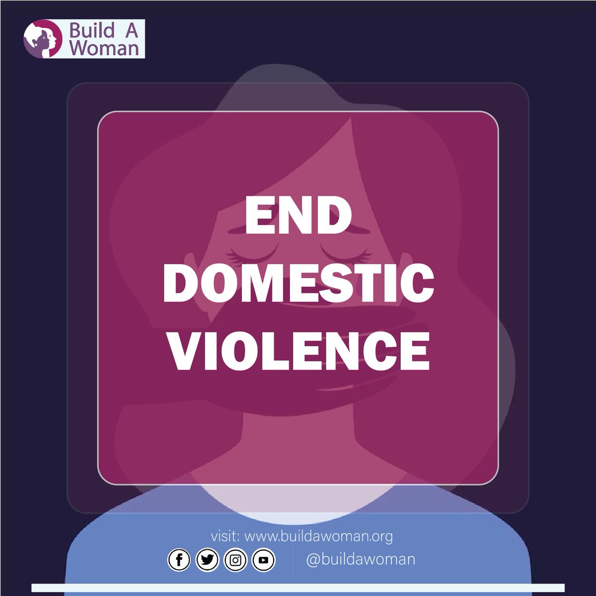 BuildWoman's tweet photo. Say no to domestic violence.
Millions of women are victims of #domesticviolence. Help us share to raise awareness.
Get in touch with us on https://t.co/g2vUNdwPeO for more on domestic violence.
#domesticviolenceawareness
#domesticviolence https://t.co/oliDw1AKvY