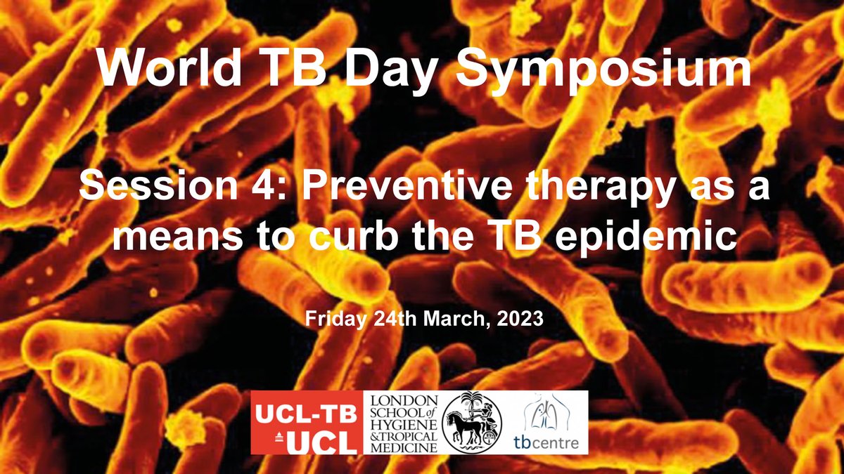 UCL-TB (@ucltb) on Twitter photo “Preventive therapy as a means to curb the TB epidemic” – at this Friday’s UCL/LSHTM World TB Day Symposium - Session 4. With Gavin Churchyard, Rishi Gupta, Finn McQuaid. Hybrid event. ucl.ac.uk/tb/world-tb-day <a href="/GavinChurchyard/">Gavin Churchyard</a> <a href="/Rishi_K_Gupta/">Rishi Gupta</a> <a href="/CFMcQuaid/">Finn McQuaid</a> <a href="/LSHTM_TB/">LSHTM TB Centre</a> <a href="/UCLGlobalHealth/">UCL Global Health</a> “Preventive therapy as a means to curb the TB epidemic” – at this Friday’s UCL/LSHTM World TB Day Symposium - Session 4. With Gavin Churchyard, Rishi Gupta, Finn McQuaid. Hybrid event. ucl.ac.uk/tb/world-tb-day <a href="/GavinChurchyard/">Gavin Churchyard</a> <a href="/Rishi_K_Gupta/">Rishi Gupta</a> <a href="/CFMcQuaid/">Finn McQuaid</a> <a href="/LSHTM_TB/">LSHTM TB Centre</a> <a href="/UCLGlobalHealth/">UCL Global Health</a>