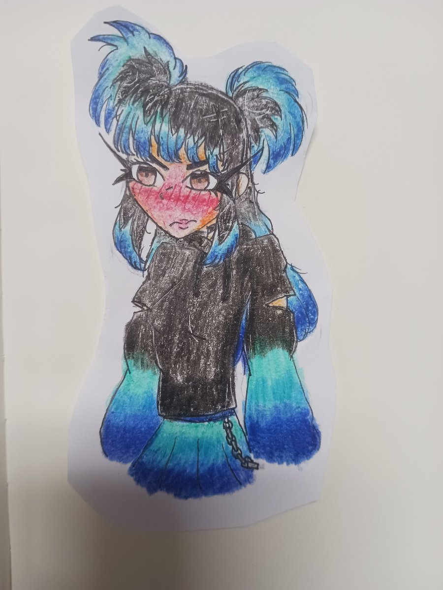 AlinaTexidor's tweet photo. I made my oc with angry red-faced blush head🥲

#oc #art #crayon #redfaced #blushart #blush #march2023 #animegirl #anime #animeart https://t.co/fWefR2f1gi