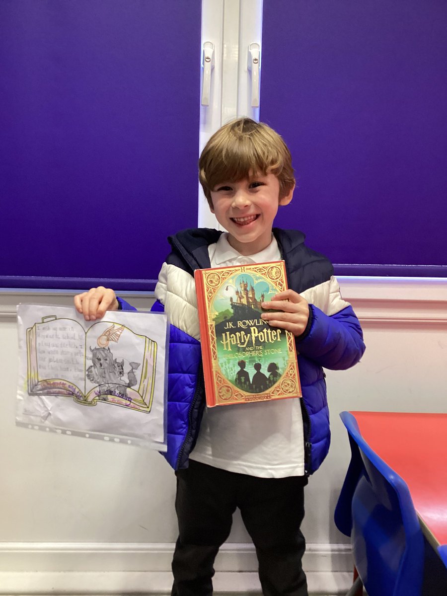 MrsMGarswood's tweet photo. So proud of one of our Y1 stars who has written the most wonderful book review after reading Harry Potter at home. #lovesreading #learningathome #smiles @GarswoodPrimary https://t.co/kg0OrUj67M
