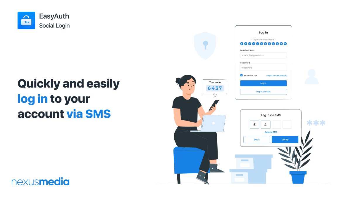 nexusmedia_ua's tweet image. #EasyAuth NEW feature - Log in via SMS! 📲

With just a few taps, customers can easily access their orders&apos; history and get back to shopping 🛍️ in no time.

Our sleek and stylish Log in via SMS form fits perfectly with your store&apos;s theme &amp;amp; makes the sign-up process super simple!