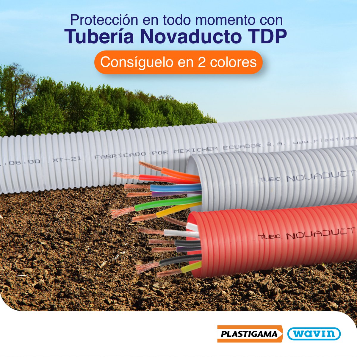 Protege tus instalaciones eléctricas con la Tubería Novaducto TDP. 💪 ​

​Conoce sus beneficios👇​

​✔Facilita el tendido y pase del cableado​
✔Disminuye el daño de la pared protectora de los cables​
✔Total impermeabilidad en las juntas​

#Plastigama ahora es #PlastigamaWavin