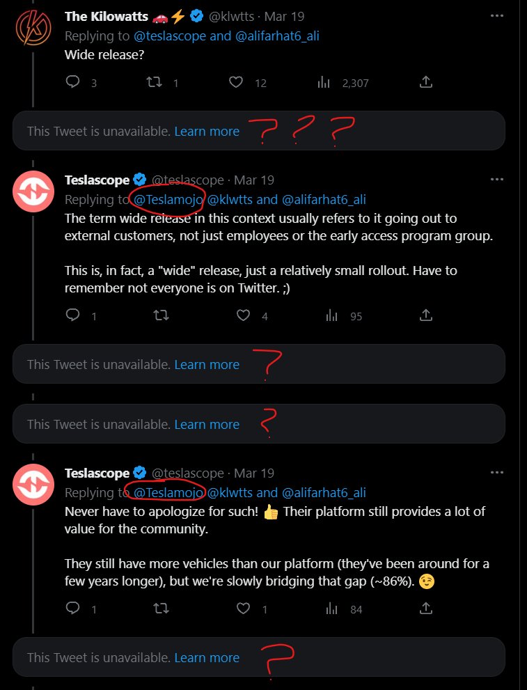 Teslamojo's tweet photo. Day 2 of my shadowban.

Unrelated: question marks are difficult to draw with a mouse. https://t.co/4ptBSOzNu8