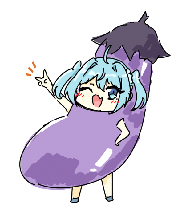 「blue eyes eggplant」 illustration images(Latest)