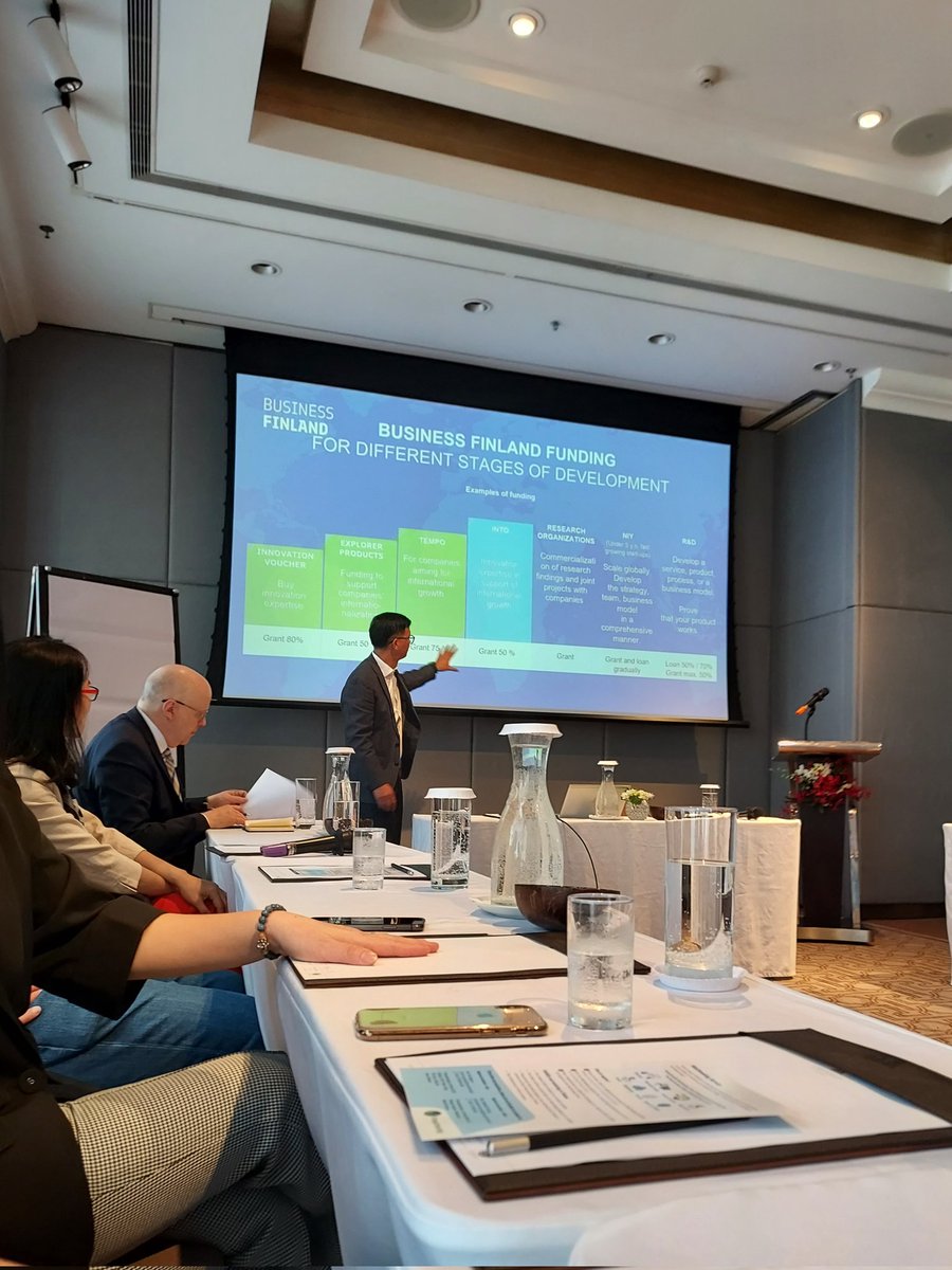 katariinakor's tweet photo. Grateful for the opportunity to participate a Finnish Business Meeting organized by the Embassy of Finland in Vietnam by @norvanke. Relevant information and valuable networking for @JAMK_fi when promoting #digitalrehabilitation with Finnish companies supported by @BusinessFinland https://t.co/RJjQWQ0hsh