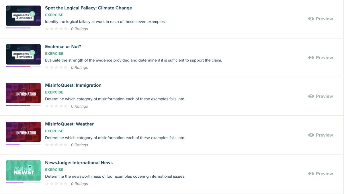 eolsonteacher's tweet photo. There are practice and extend options to use w/ @NewsLitProject's #Checkology lessons.
In your content tab, scroll through to see the many options! "Evidence or Not" can be used w/ "Arguments & Evidence" lesson. https://t.co/CS1zoLkhzG
#newsliteracy #medialiteracy #apcomp https://t.co/pJqW4gvzzT