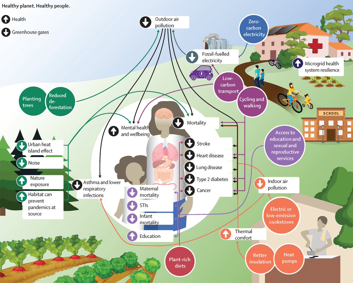 😊 health co-benefits of #climateaction are highlighted in #IPCC PR!
Save🫂 &amp;🌎 
"clean energy..improves health, especially for women &amp; children; low-carbon electrification, walking, cycling &amp; public transport enhance air quality"
Pic from our recent paper rb.gy/vfsc0k