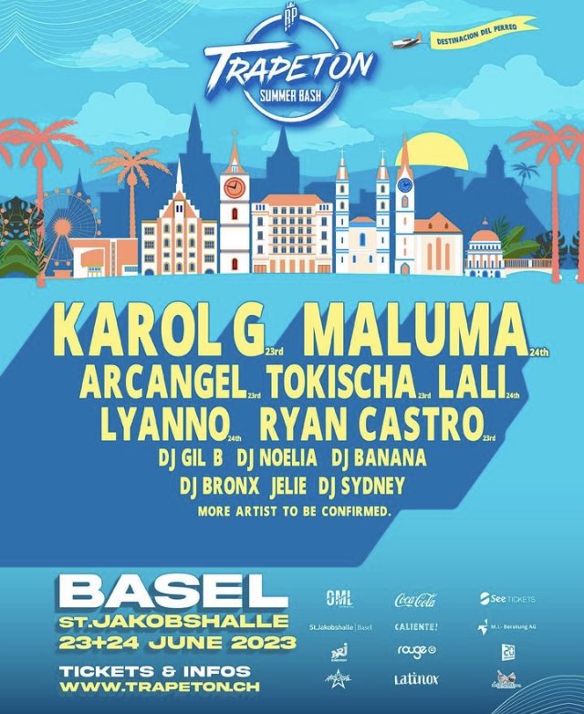 LaliDataOk's tweet photo. — Lali (@lalioficial) se estará presentando el 24 de Junio en El Festival Trapeton Summer Bash en St. Jakobshalle, Suiza 🇨🇭 https://t.co/7UAef9RrKw
