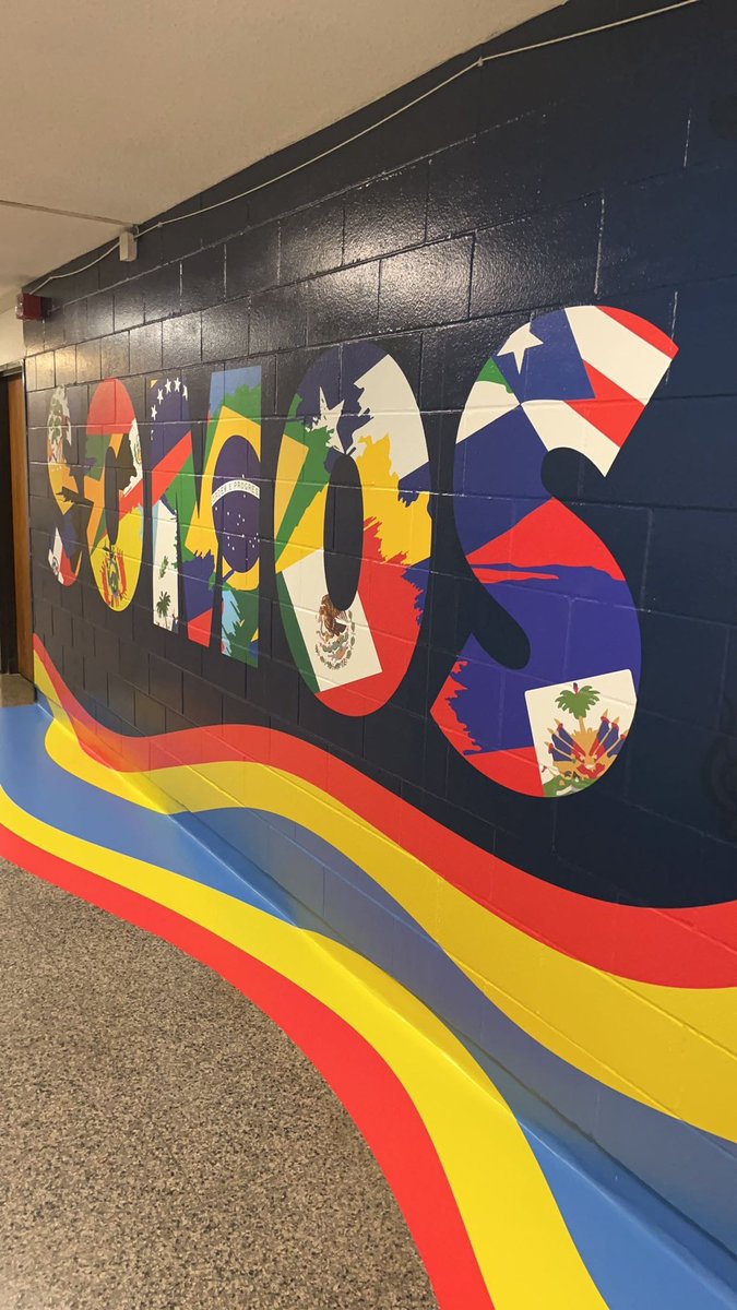 SOMOS_Newark's tweet photo. With our festival only days away, our famous mural has now been completed and is ready to be admired by our beloved Rutgers community🎨🖼️. https://t.co/hGf2KUWOpO