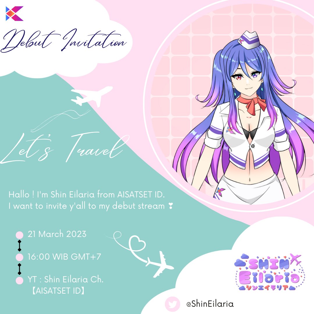 Hallo^^ Finally after a months of waiting for debut, now i can share invitation for my fellow of my friends here! 
Shin mau ngundang temen" semua buat dateng ke debut aku besok nyaw !
please, kindly save the date for tomorrow <3

Tanggal : Selasa, 21 Maret 2023
Jam :16.00 WIB