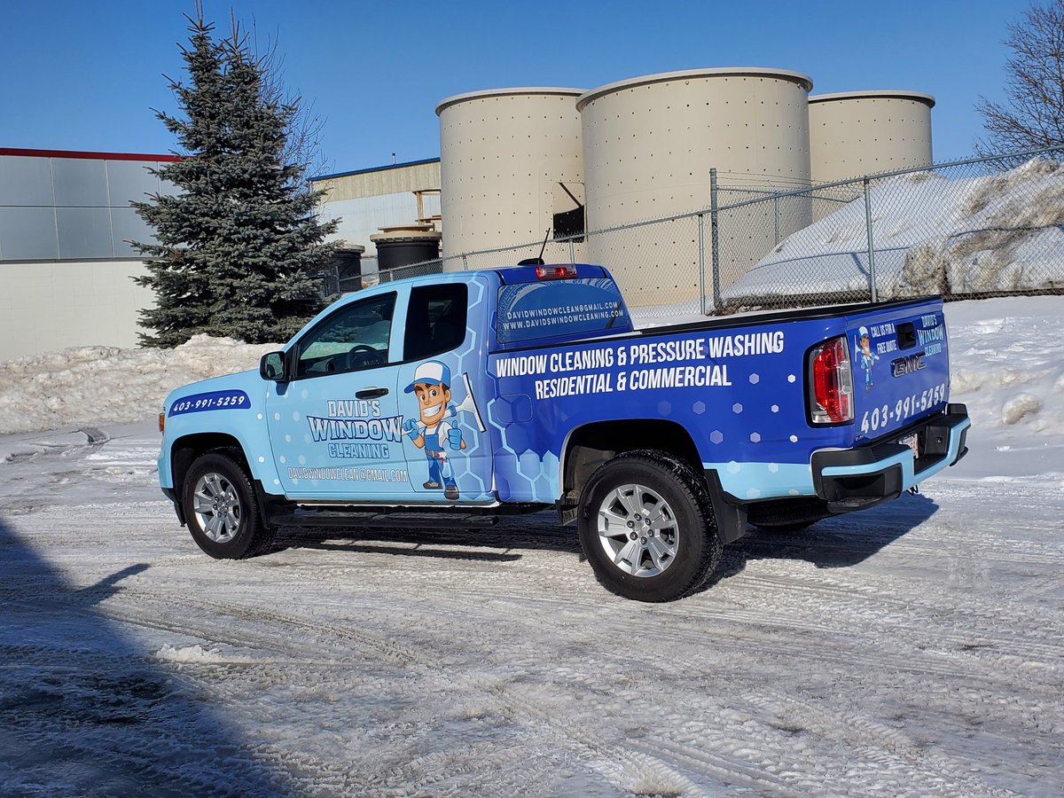 Image360YYCNORT's tweet image. Thanks to David's window cleaning for the opportunity to do this full wrap. #fullwrap #vehiclewrap #truck #gmc