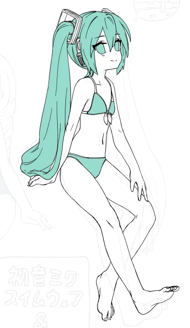 頭を描きこんだらデフォルメじゃなくなったせいで異様に頭がデカい絵になってしもうた・・・ 