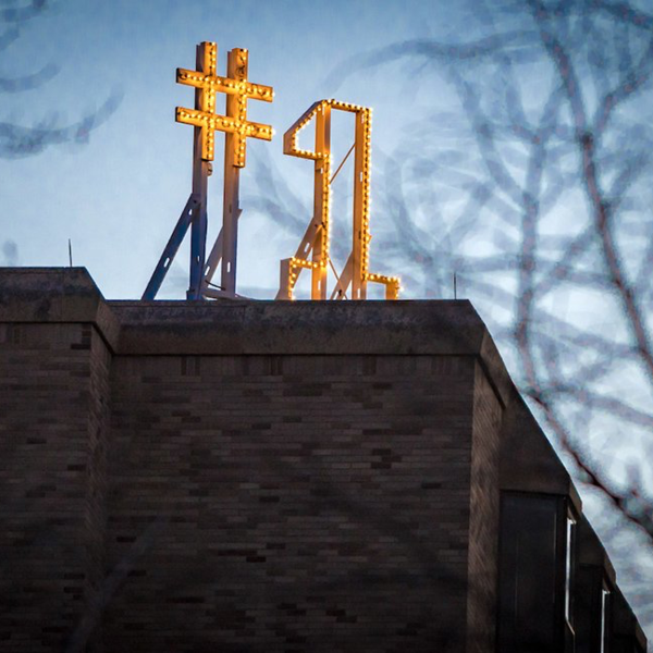 Light it up, Grace Hall!

<a href="/NDlacrosse/">Notre Dame Lacrosse</a> is the top-ranked team in the country.

#GoIrish