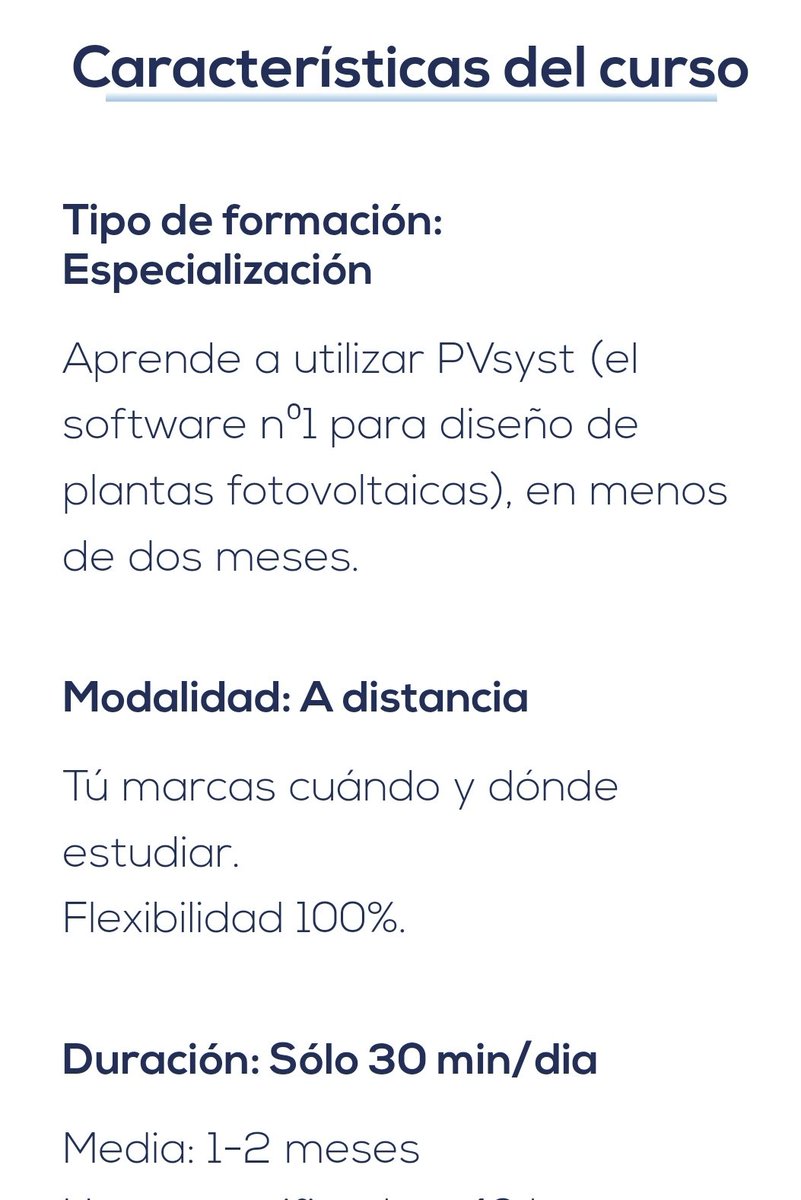 Me he matriculado al curso de especialización para el cálculo de sistemas fotovoltaicos.

Porque va bien a mi formación y por mi actividad laboral privada.
 censolar.org/curso-pvsyst-p…

Si a alguien le interesa les comparto el enlace.

Saludos,

Patricio Marcelo