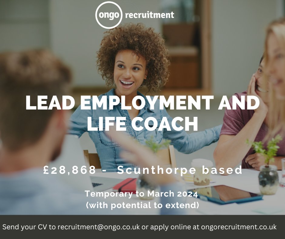 Are you passionate to make a difference to peoples’ wellbeing, offering coaching and support for individuals from our community, focusing on Ongo customers with barriers that are preventing them from moving forward in their lives? 

To apply click here ongorecruitment.co.uk/looking-for-a-…