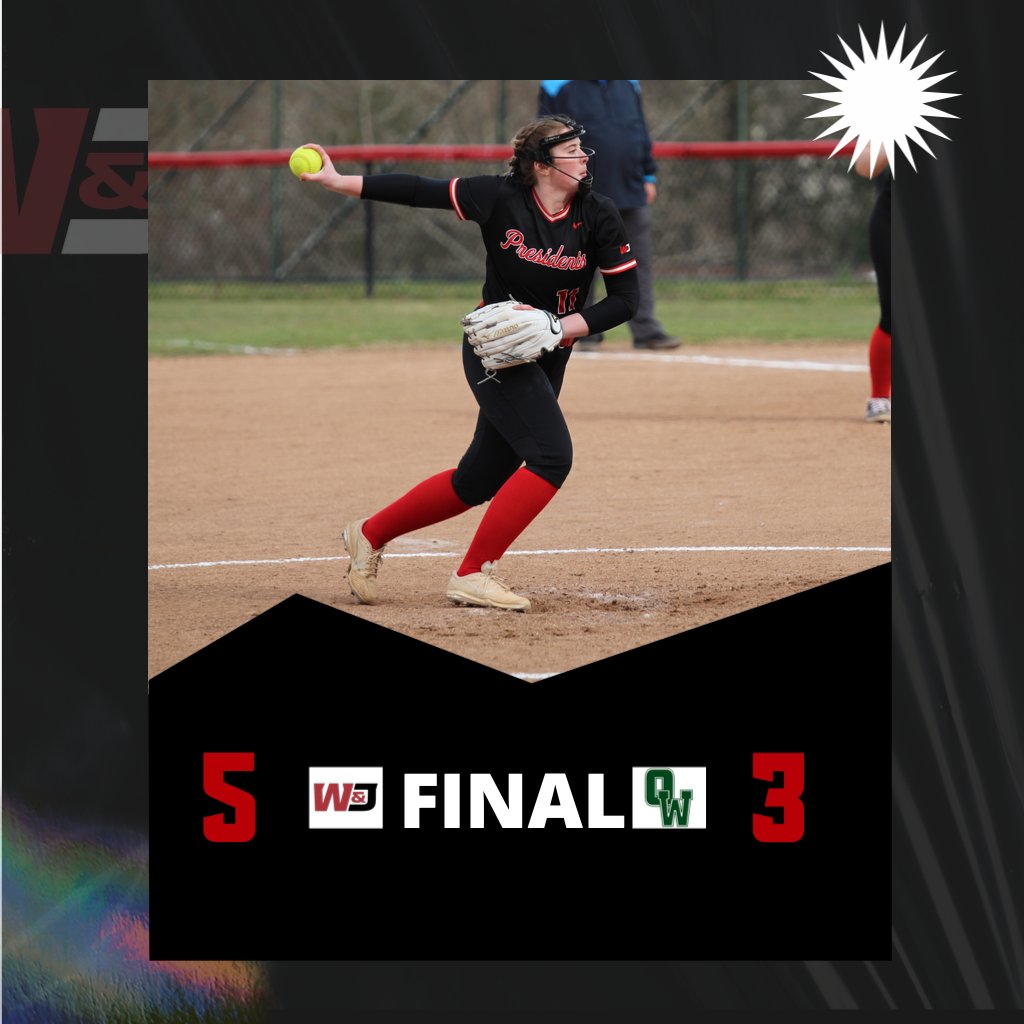 Softball: W&amp;J beats Old Westbury by a 5-3 score Monday morning!

The Presidents are now 5-0! That is the best start in school history for a program that started in 1986!

Jordan Hinz recorded a career-high eight strikeouts in the win!

#PrezPride #d3sb