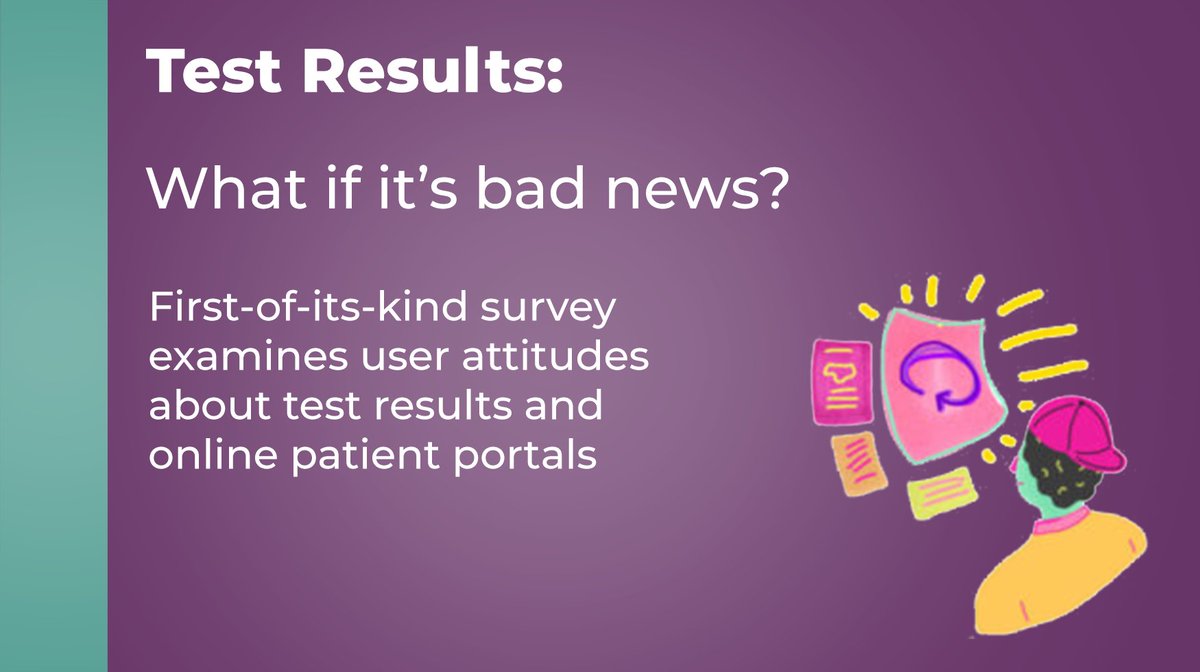 OpenNotes (@myopennotes) on Twitter photo What if it's bad news?
First-of-it's kind survey shows patients prefer immediate access to test results, even when the news may not be good.
New research from @VUMC_VCLIC <a href="/CIC_UTSW/">Clinical Informatics Center at UT Southwestern</a> @cuanschutz <a href="/UCDavisHealth/">UC Davis Health</a> <a href="/myopennotes/">OpenNotes</a>.
opennotes.org/news/open-resu…
#openresults #opennotes What if it's bad news?
First-of-it's kind survey shows patients prefer immediate access to test results, even when the news may not be good.
New research from @VUMC_VCLIC <a href="/CIC_UTSW/">Clinical Informatics Center at UT Southwestern</a> @cuanschutz <a href="/UCDavisHealth/">UC Davis Health</a> <a href="/myopennotes/">OpenNotes</a>.
opennotes.org/news/open-resu…
#openresults #opennotes