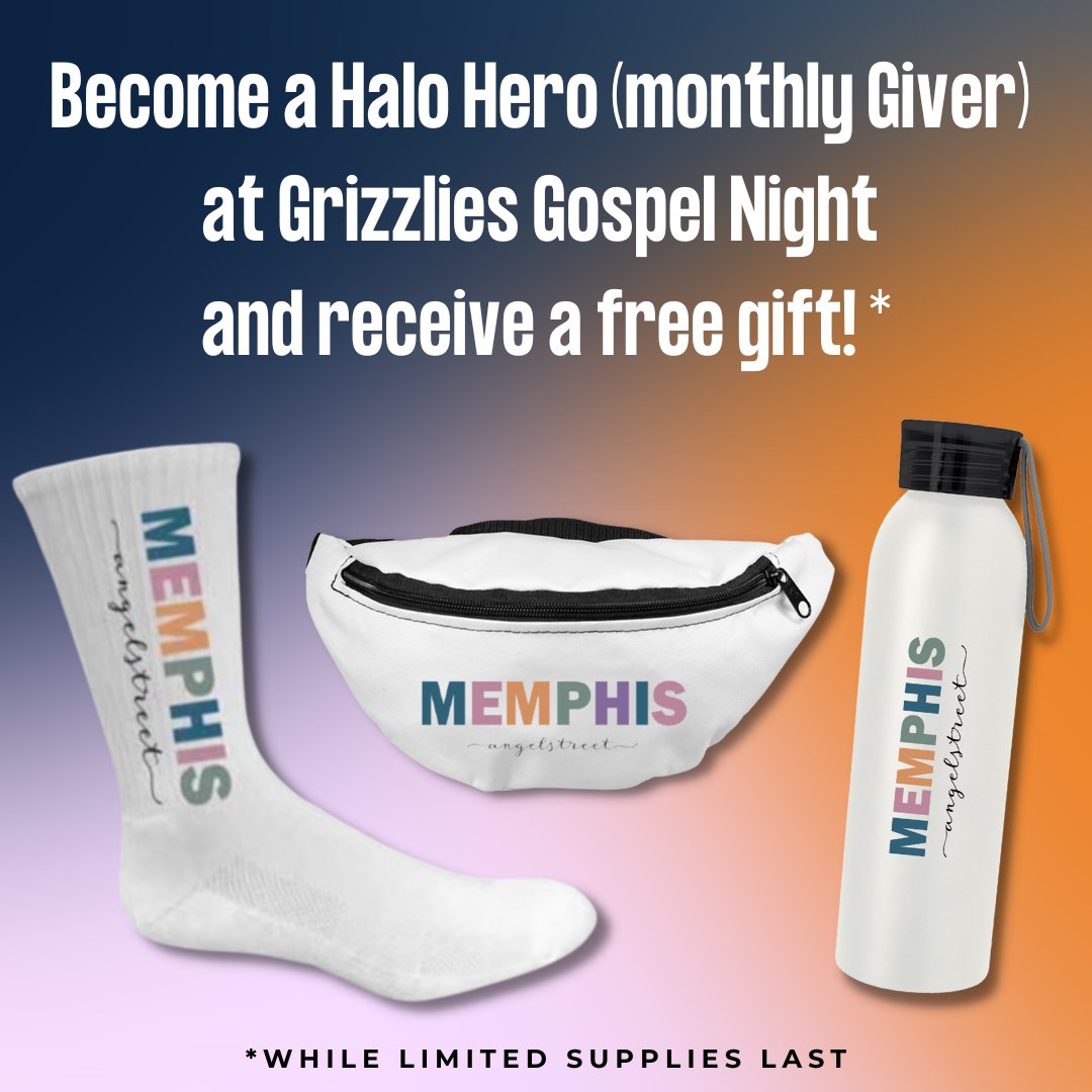 Swipe to check out our new MEMPHIS swag releasing this Friday during Grizzlies Gospel Night featuring a post-game concert with Terrian! Swipe to see what you can pick up when you sign up as a new Halo Hero (or increase your current monthly gift).