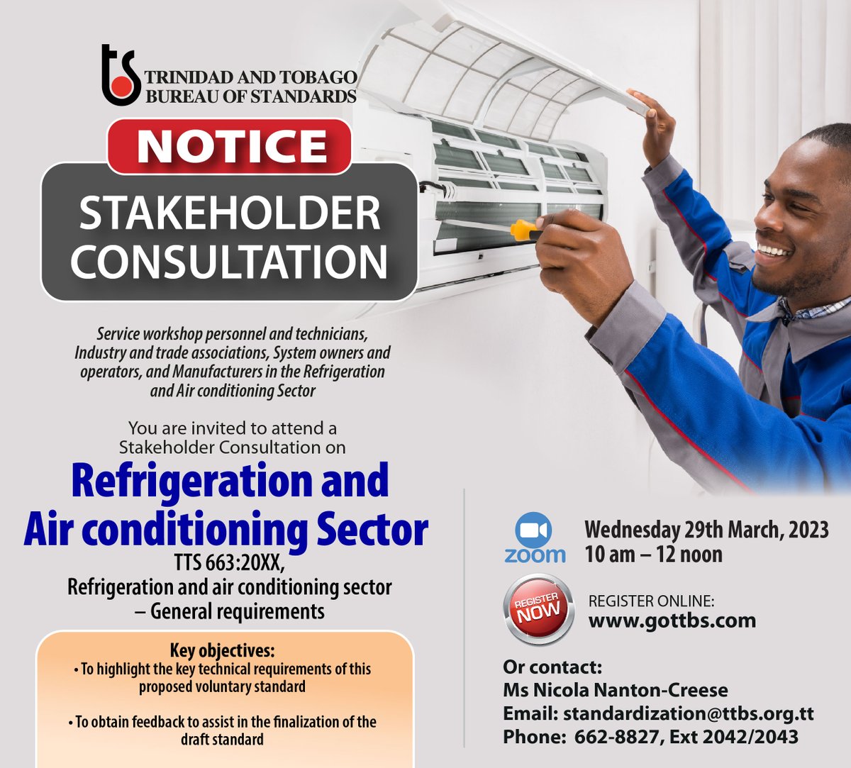 TTBS invites you to a virtual stakeholder consultation which is scheduled for 29th March, 2023 from 10 am to 12 noon. 

Register via ZOOM: iso.zoom.us/.../tJItdOGvrT…