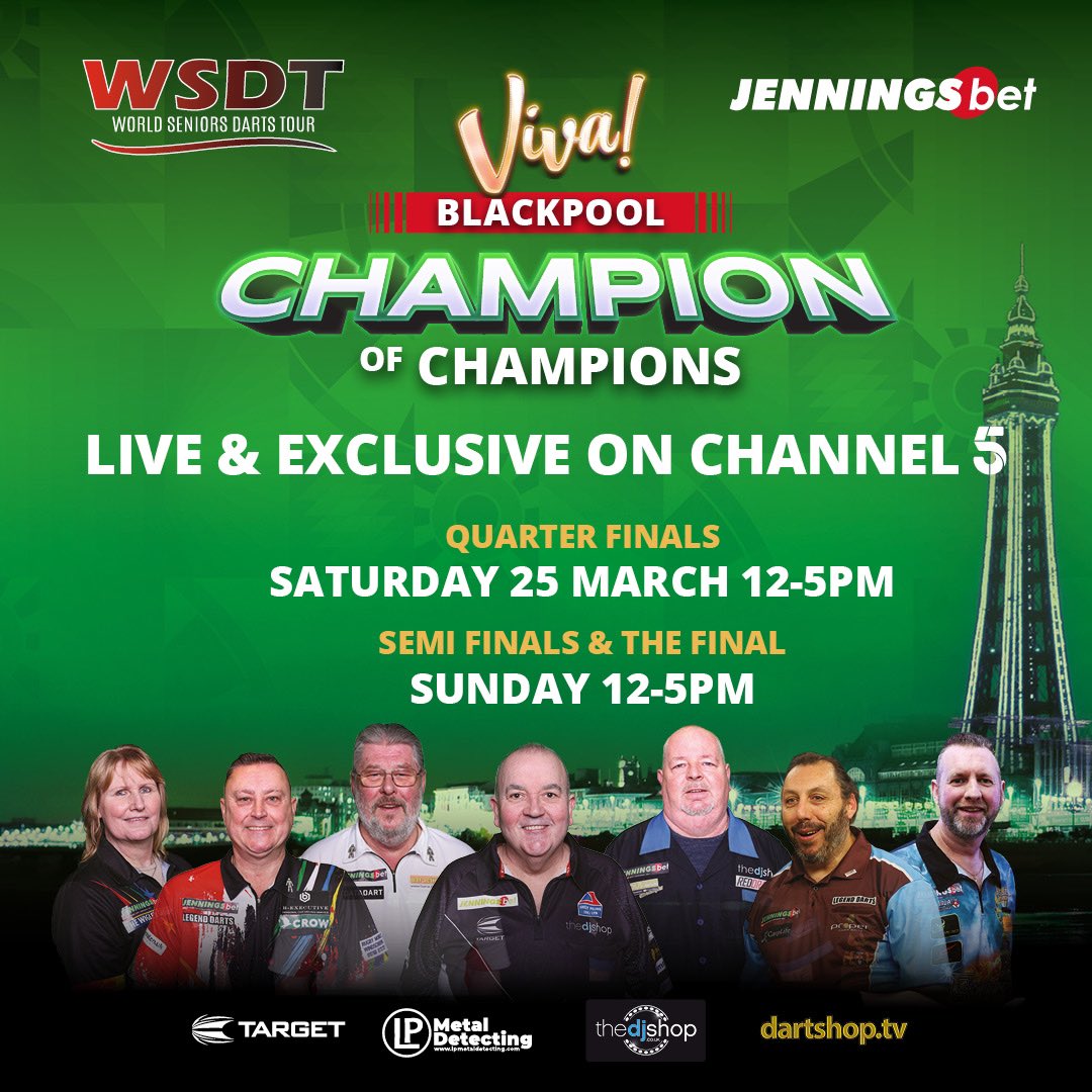 It’s Champion of Champions Week 🏆 Blackpool are you ready?! The @jenningsbetinfo Champion of Champions is Live on @channel5_tv this weekend 📺