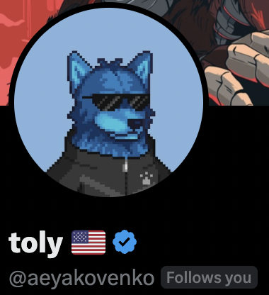 BREAKING: SOLANA CO-FOUNDER <a href="/aeyakovenko/">toly 🇺🇸</a> IS REPPING A <a href="/WolfCapital_/">Wolf Capital 🐺</a> PFP