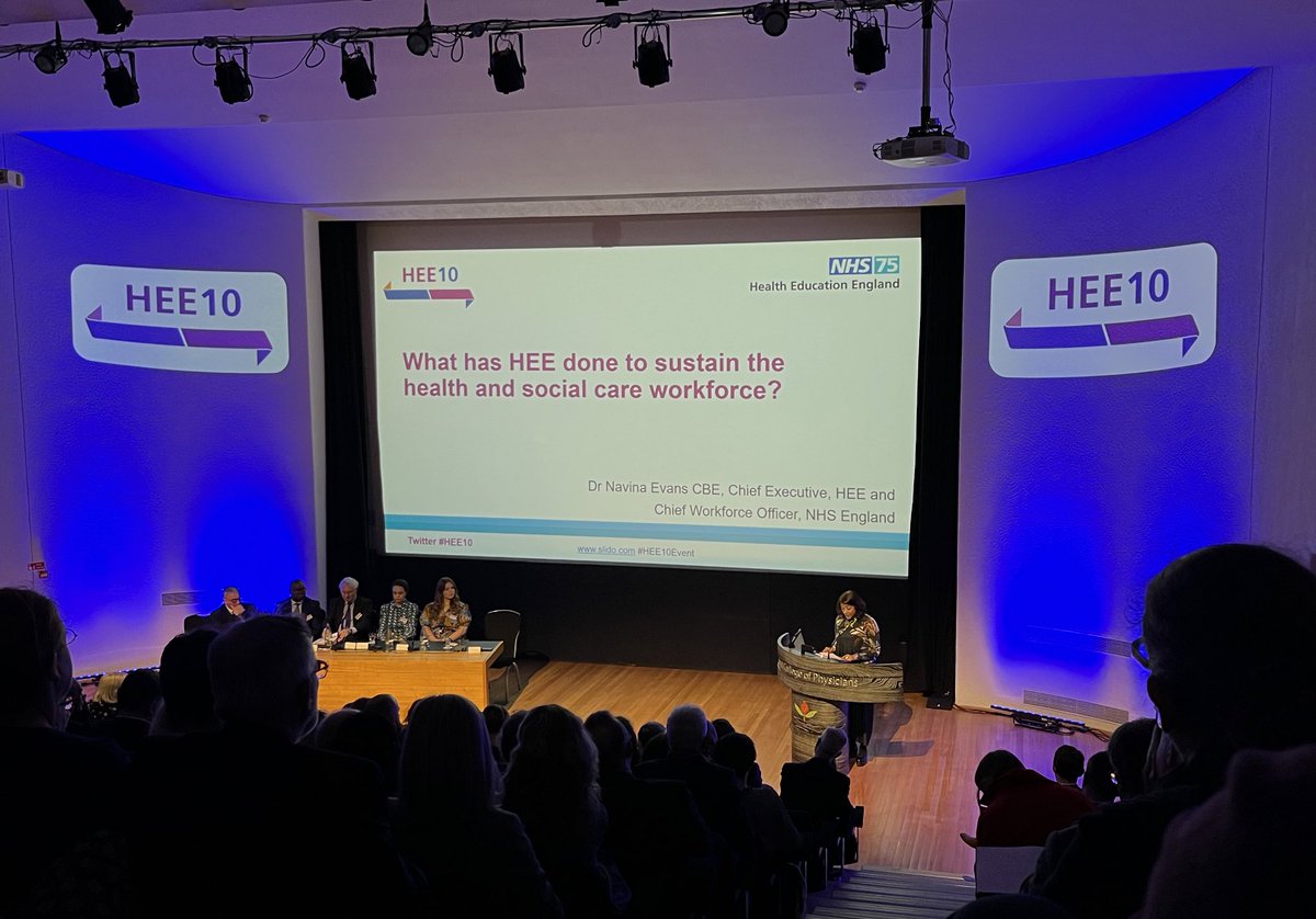 Great to hear from some wonderful speakers on how to take forward the great work done by HEE over the past 10 years into the new NHS….a true celebration #HEE10Event
