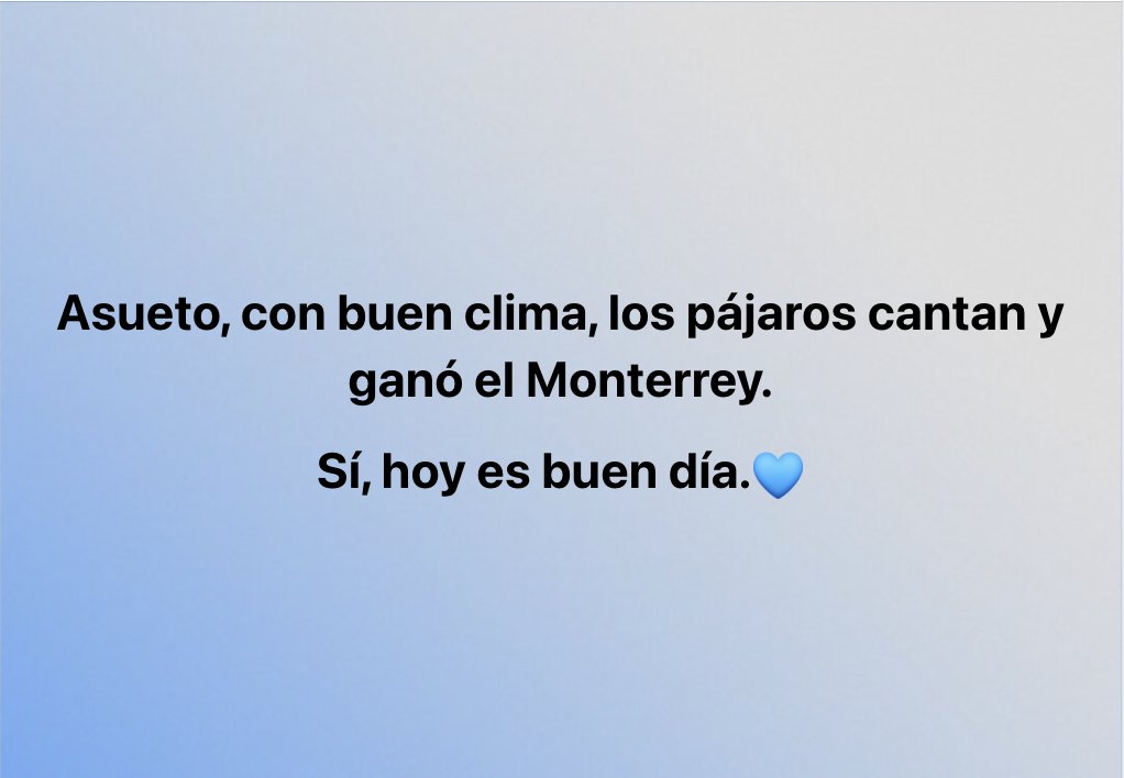 Rayados's tweet photo. Excelente lunes a todos. 🙌🏼 https://t.co/ZSydIYdPiW