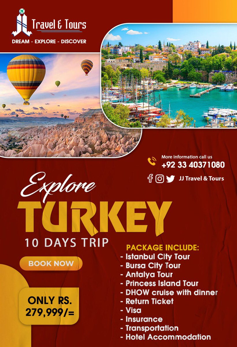 jjtraveltours's tweet photo. Explore Turkey with JJ Travel &amp; Tours in just 279,999 rupees only #turkey #istanbul https://t.co/n2rXHzaR1g