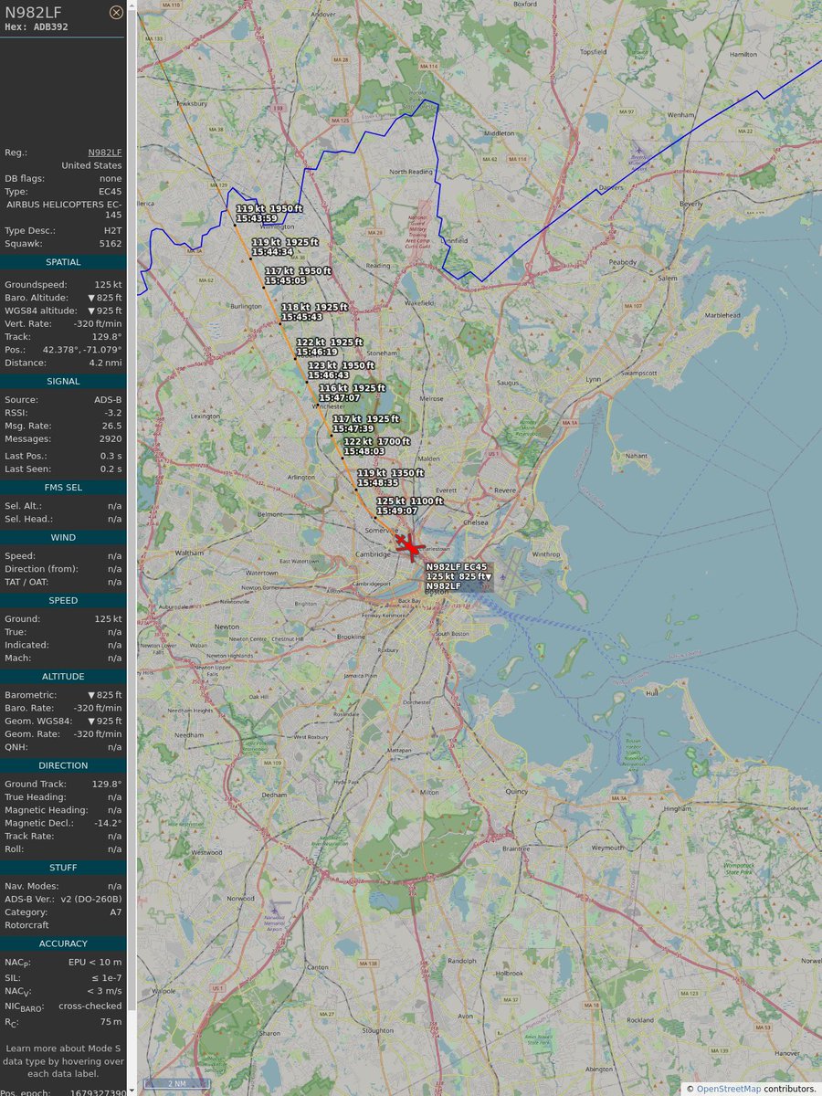 AboveMedford's tweet image. ICAO: #ADB392
Flt: #N982LF #AIRMETHODS
First seen: 2023/03/20 11:48:09
Min Alt: 1025 ft MSL
Min Dist: 0.88 mi

#planefence #adsb - planefence.com/medford
globe.adsbexchange.com/?icao=adb392