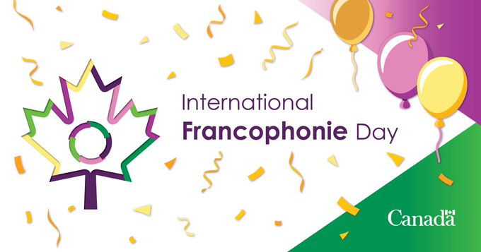 Today is International Day of La #Francophonie.  Join me in celebrating the history, future and diversity of the French language and Francophone cultures.