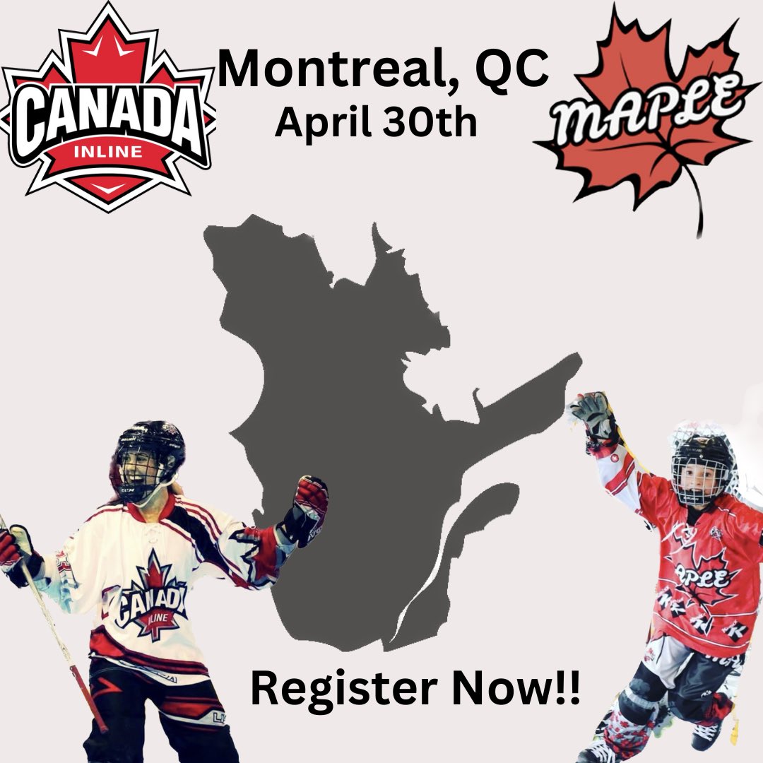 Team Canada 🇨🇦 and Pure Maple 🍁. 

Next up on our tryout tour is Montreal, QC! 

Tryouts will be held at Le Rinque, in Montreal , April 30th!!

Click the link in our bio to get registered! 

For more information and details head on over to canadainline.com! 

Goodluck!!