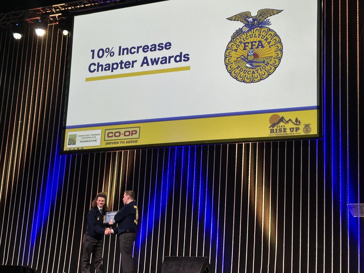 RiverdaleFFA's tweet photo. Up bright and early for the first general session of the 95th Tennessee FFA Convention and Expo we received three awards for Superior Chapter, 10% Membership Increase &amp; Floriculture State Runner-Up!!

@RiverdaleHighTN @RuCoCTE https://t.co/Wk381ZXqBt