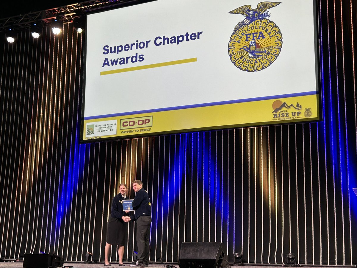 RiverdaleFFA's tweet photo. Up bright and early for the first general session of the 95th Tennessee FFA Convention and Expo we received three awards for Superior Chapter, 10% Membership Increase &amp; Floriculture State Runner-Up!!

@RiverdaleHighTN @RuCoCTE https://t.co/Wk381ZXqBt