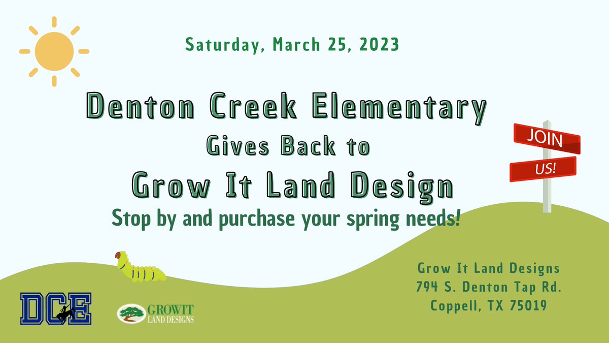 Can’t wait for @DCEtrailblazers to visit <a href="/GrowItDesigns/">Grow It Land Designs</a> this Saturday! Spring is here! 🌺 🌱