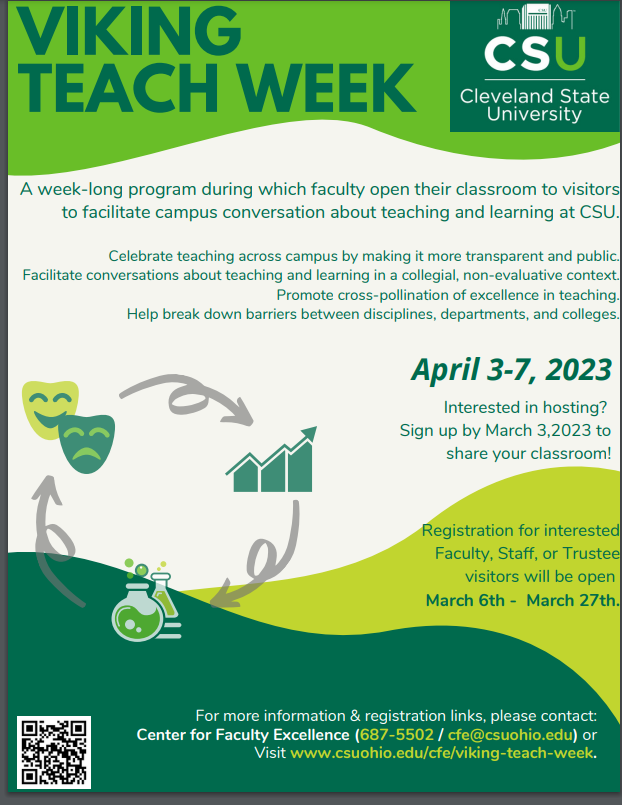 Viking Teack Week is April 3- 7th Sign up Now!
forms.office.com/pages/response…
#vikingteachweek #clestate #csuohio