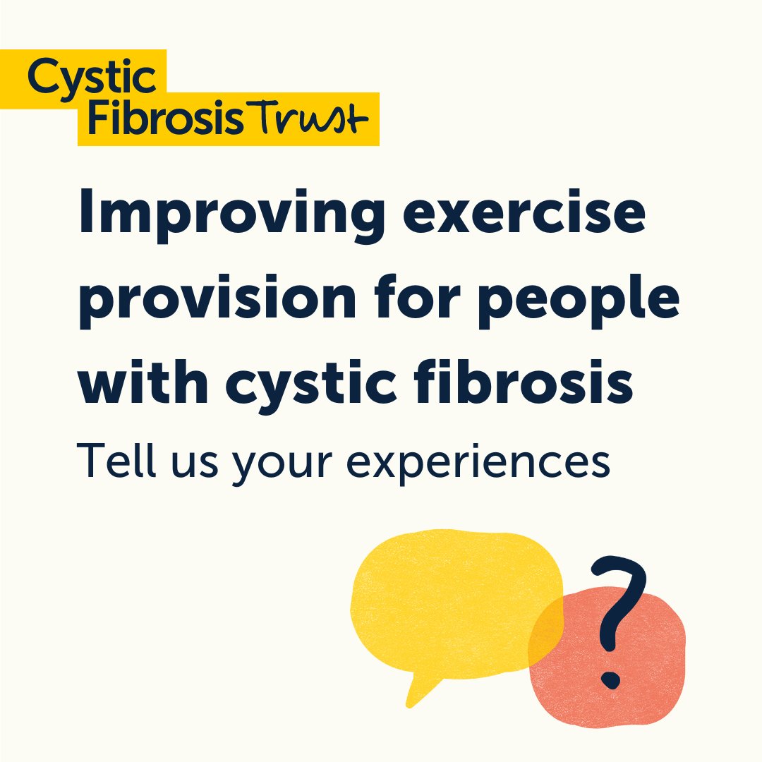 We’re developing training resources to help CF centres improve exercise provision for people with #cysticfibrosis. If you’re an adult with CF, or a healthcare professional, you can help by filling in our survey about exercise and CF. ➡️ ow.ly/IJle50NmNBK