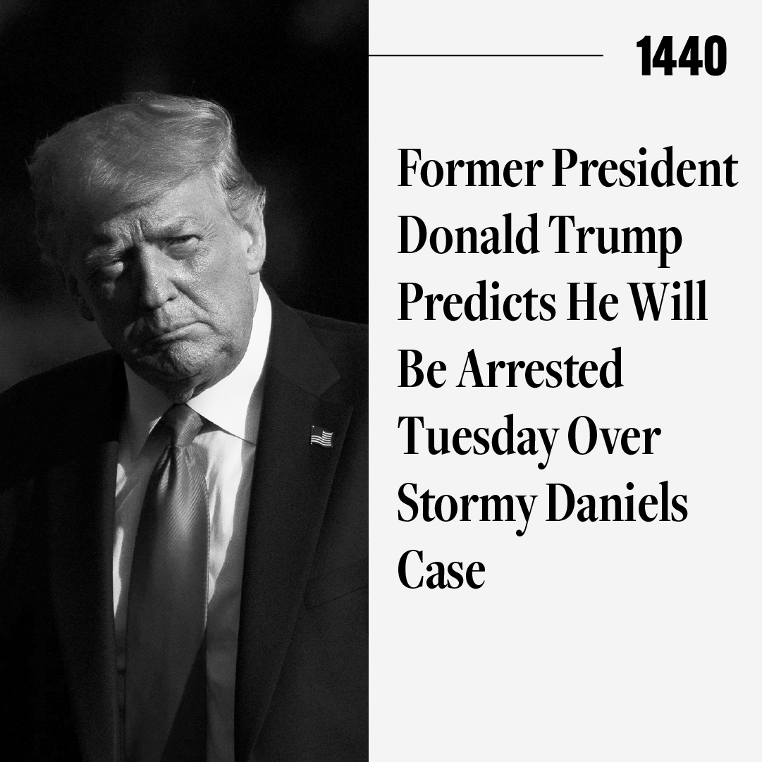 1440_Daily's tweet photo. Former President Donald Trump predicted over the weekend he would be arrested Tuesday in connection with an investigation into alleged hush money payments to adult film star Stephanie Gregory Clifford, also known as Stormy Daniels.

Here's what we know 👇 https://t.co/y768bHNMmU