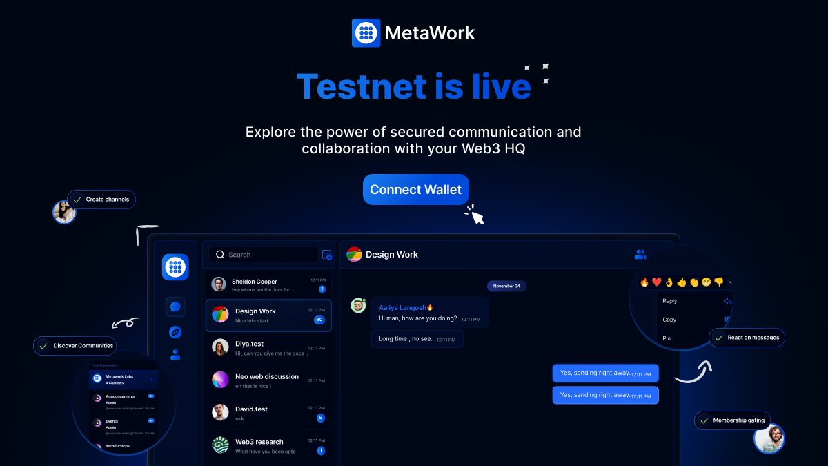 MetaWork Labs on Twitter "🚨Announcement🚨 MetaWork is live on