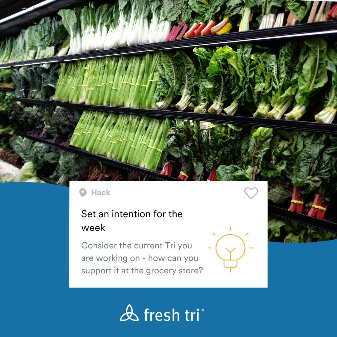 FreshTriInc's tweet image. What's your intention this week? How can you support that intention while grocery shopping?

📲 Download the Fresh Tri App to start your journey. 

#healthyhabits #healthylifestyle #freshtricommunity