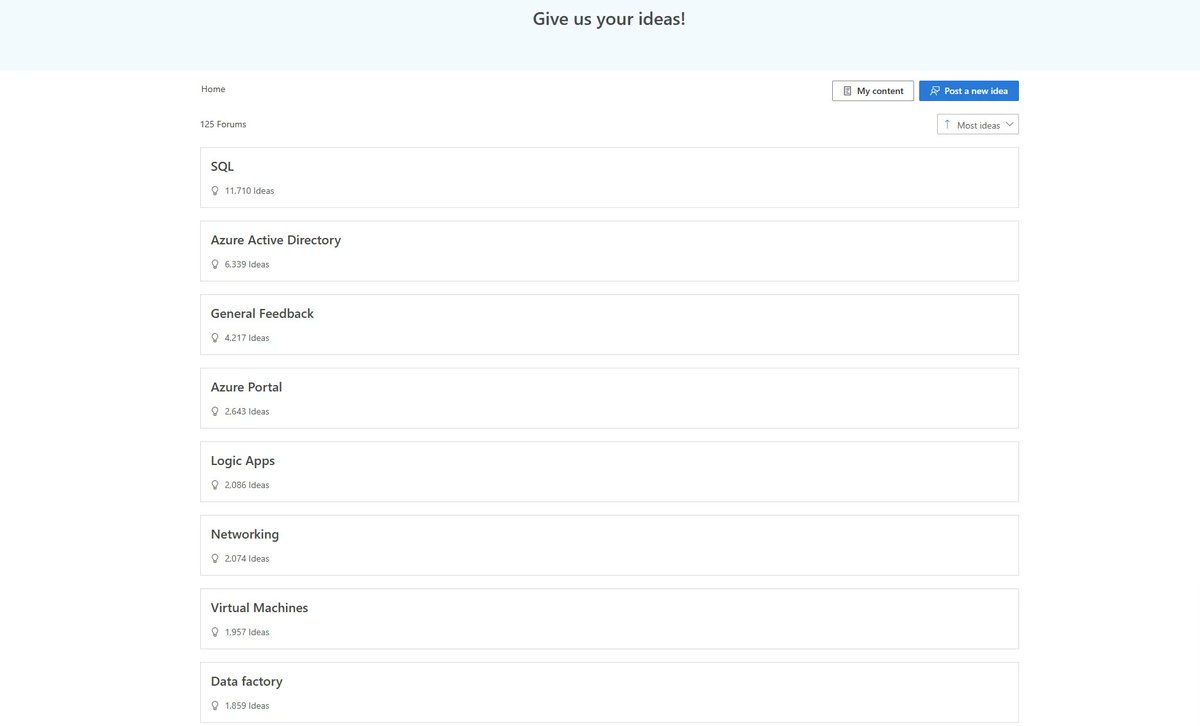 DavidePollicin's tweet photo. Did you know that you can suggest a feature or report a bug, at feedback DOT azure DOT com? 
https://t.co/BXatlLPTpx 
I would anyway archive the completed requests. https://t.co/hN0jZc06ab