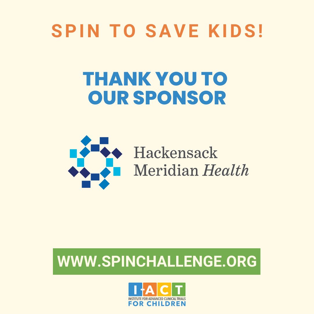 IACTForChildren's tweet photo. We'd like to thank our incredible sponsor @HMHNewJersey for their support of our first ever Spin to Save Kids! and #SpinChallenge campaign!

Visit https://t.co/QfXkEfkfm5 for more info on how to Spin to Save Kids! today! https://t.co/aY1WQ9X3Cy