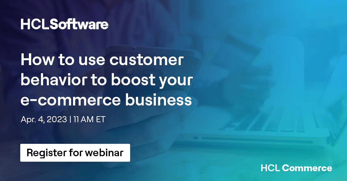 Transform your e-commerce business with the power of customer behavior insights! Register for our online fireside chat now at hclsw.co/0o2jmi and take your business to the next level! #CustomerBehavior #EcommerceInsights #DataDrivenGrowth #HCLSoftware