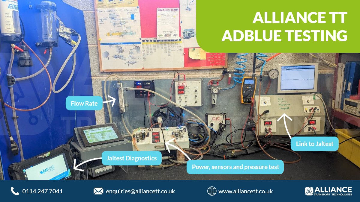 AllianceTransp2's tweet image. Have you seen our custom ATT in-house AdBlue testing rig? We can test:
• Flow rates
• Pressure levels
• Air supply 
• Sensor ranges

Call 0114 247 7041 now to book in your repair or visit us online at ow.ly/unPt50NjPFV

#adbluesystem #adbluepump #alliancett #engineering