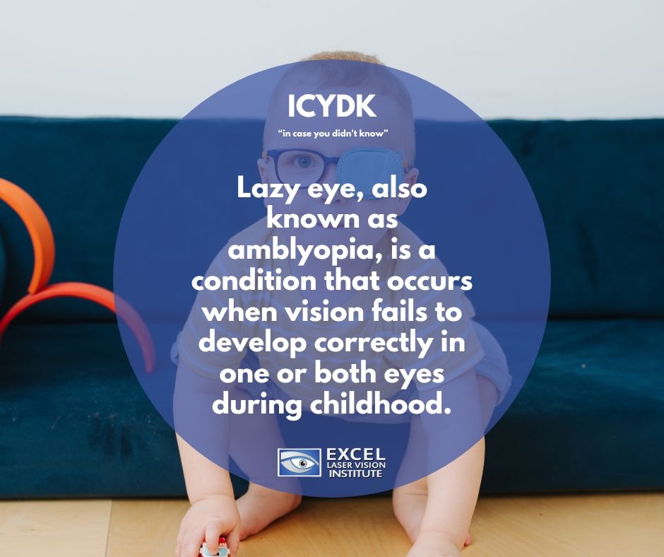 Excel_Eye's tweet photo. A lazy eye, also known as amblyopia, is a condition that occurs when vision fails to develop correctly in one or both eyes during childhood.
#eyefacts #eyehealthtips #bettereyehealth #improvevision #improveeyehealth #funeyefacts #incaseyoudidnotknow #incaseyoudontknow https://t.co/EKGujvD6T2