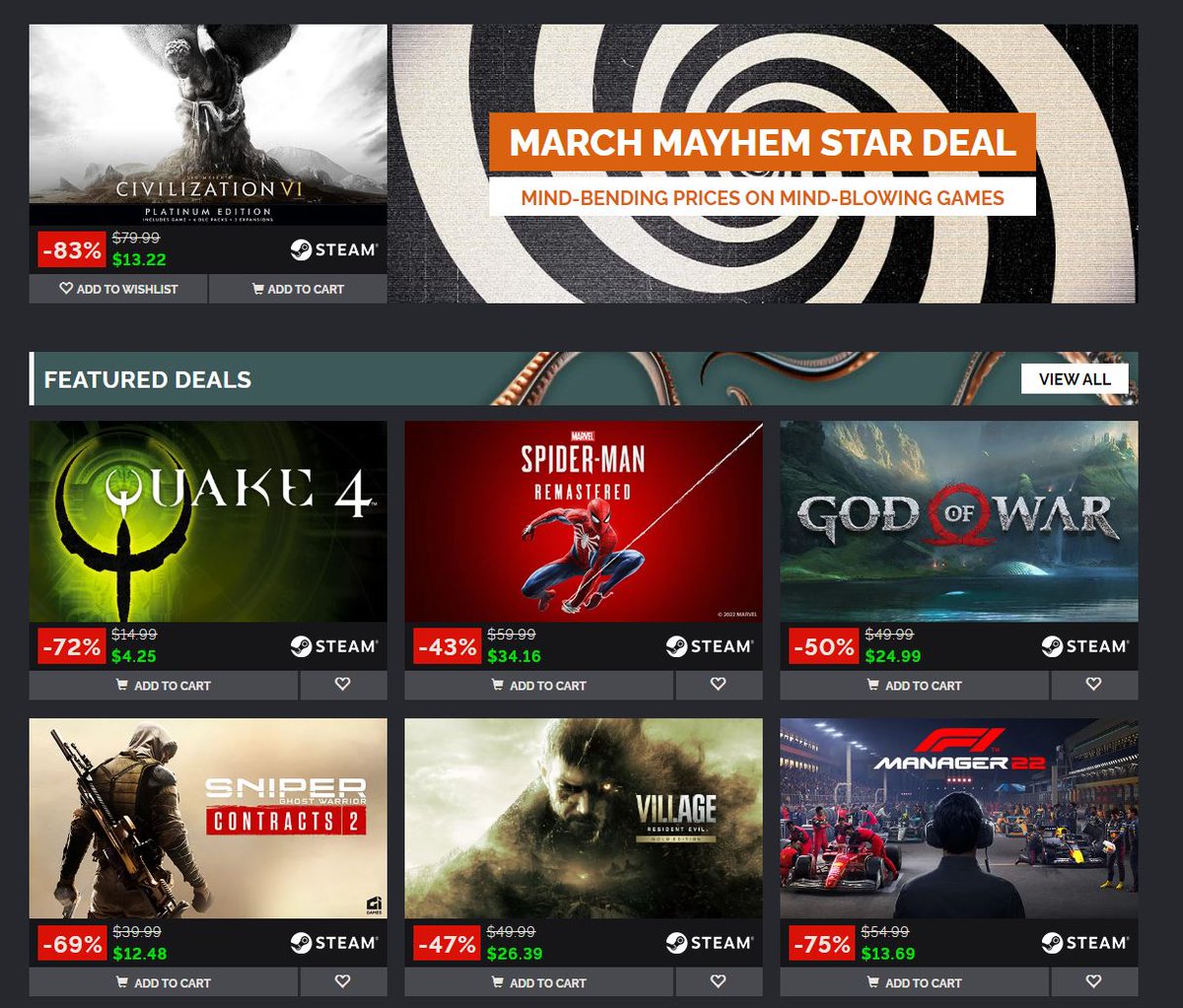Cheap Ass Gamer on Twitter "(PCDD) March Mayhem Sale via Green Man