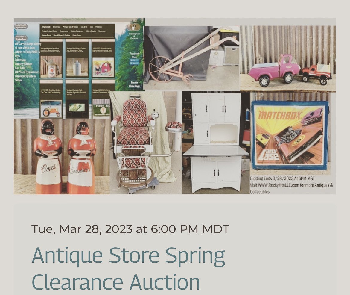 AlexandriiaD's tweet image. auctionninja.com/arapahoe-acres… #SpringClearance #Auction #Antiques #Vintage #Collectibles #HappyBidding 🤩