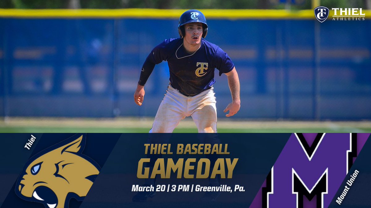 ⚾️GAMEDAY: The Tomcats welcome the Purple Raiders to Tomcat Park for the home opener! First pitch is at 3 PM!

📈:sidearmstats.com/thiel/baseball…
📺:boxcast.tv/view/base-moun…

#TomcatPride | #TCB | #d3baseball | #pacbaseball