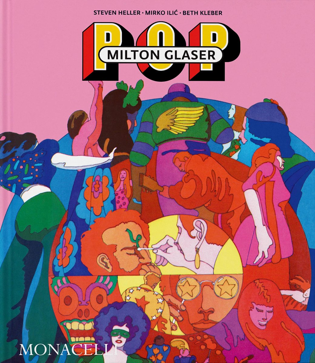 'Milton Glaser: POP' A new book by three longtime SVA community members and an upcoming exhibition at the #SVA Gramercy Gallery celebrates the late designer, illustrator and SVA faculty member Milton Glaser’s “groovy” period.  #MiltonGlaserPop link.sva.edu/3Toohjw